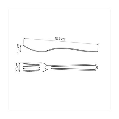 Kit 6 Garfo De Mesa Inox Buzios