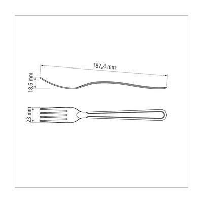 Kit 6 Garfo De Mesa Inox Buzios