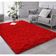 Tapete Sala Felpudo Peludo Vermelho 120 X 200 Cm