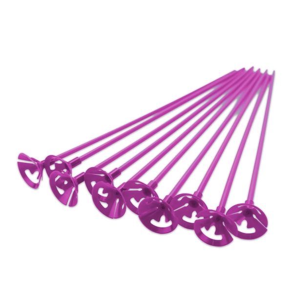 Suporte Para Balão Klf Festas 33cm com 10 Unidades Rosa pink
