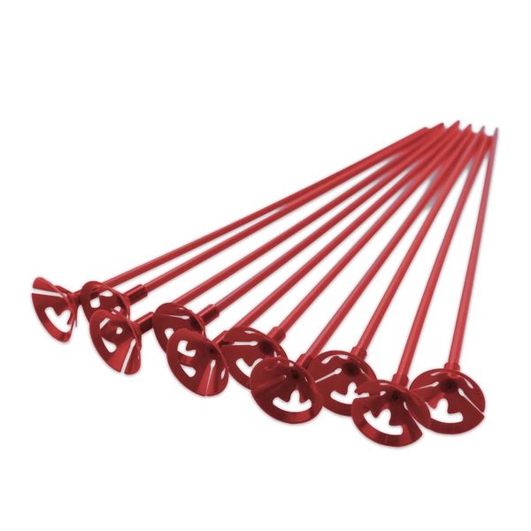 Suporte Para Balão Klf Festas 33cm com 10 Unidades Vermelho