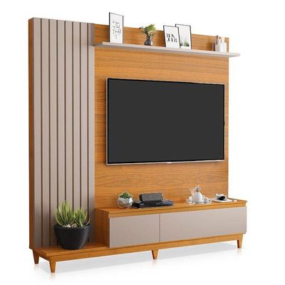 Painel Para Tv Ambiente Jacarta Freijó Maní - Luapa