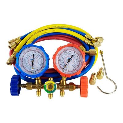 Manifold Premium Gás R22 R32 R134a E R410a Com Mangueiras 1,50m E Adaptadores Mph-332 Hiatsu