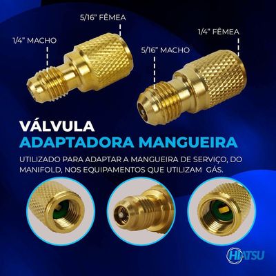 Manifold Premium Gás R22 R32 R134a E R410a Com Mangueiras 1,50m E Adaptadores Mph-332 Hiatsu