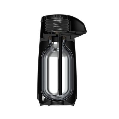 Garrafa Térmica Tramontina Exata Em Plástico Preto Com Ampola De Vidro 1 L