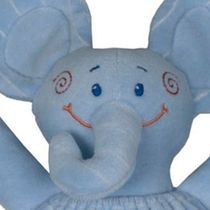 Porta Chupeta Elefantinho - Azul - Antialérgico - 23 cm - CAS Brinquedos