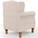 Poltrona Yara P02 Com Puff Paris Luis Xv Suede Bege