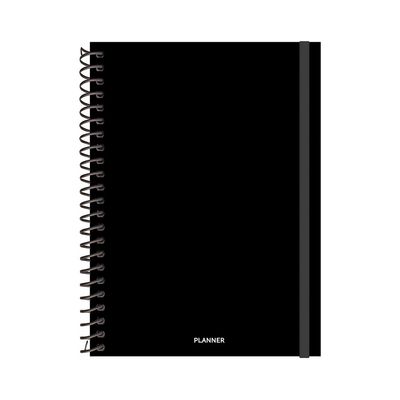 Agenda Planner Jandaia Espiral Capa Dura Le Basic Collors Office 160 Folhas Preto