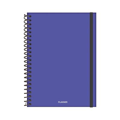 Agenda Planner Jandaia Espiral Capa Dura Le Basic Collors Office 160 Folhas Azul