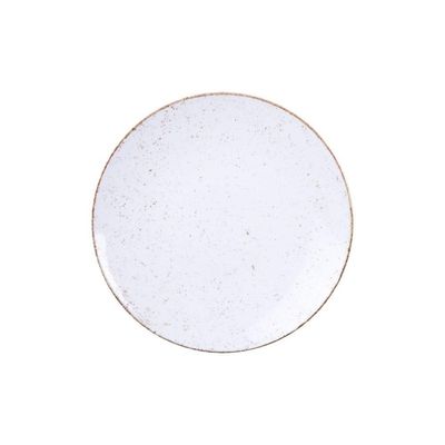 Prato Sobremesa Tramontina Rústico Marrom Em Porcelana Decorada 21 Cm