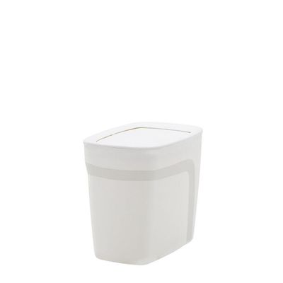 Lixeira Tramontina Compact Em Polipropileno Branco Com Tampa Basculante 6,5 L