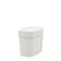 Lixeira Tramontina Compact Em Polipropileno Branco Com Tampa Basculante 6,5 L