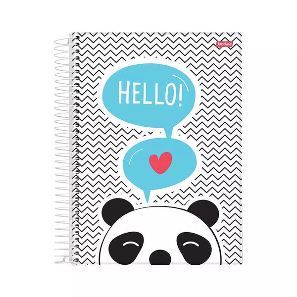 Caderno Universitário Jandaia Espiral Capa Dura Le Feminino Basic 1 Matéria 80 Folhas Modelo 1