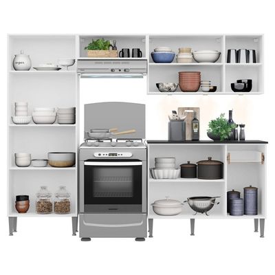 Cozinha Compacta C/ 3 Leds 4 Pçs Xangai Multimóveis V3415