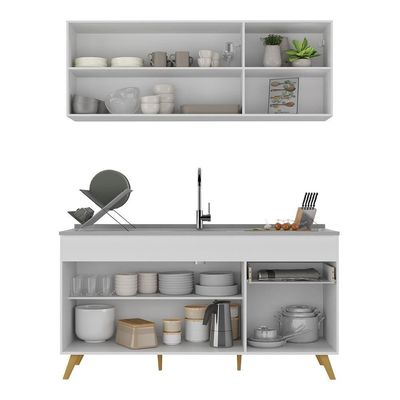 Armário De Cozinha Compacta Multimóveis Branco