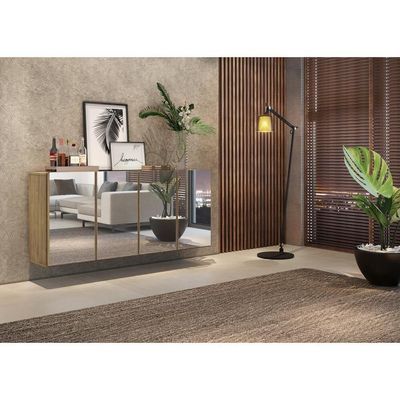 Aparador Buffet 4 Portas Suspenso Vegas V3596 Rustic Rustic
