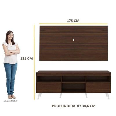 Rack Retrô Com Painel Para Tv Até 65´´ Flórida Fg3133