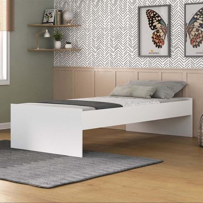 Cama De Solteiro Para Colchão 88x188cm Maçã Do Amor Multimóveis Bb4022 Branco Branco