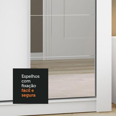 Kit Madesa com 3 Espelhos para Guarda-Roupa Incolor