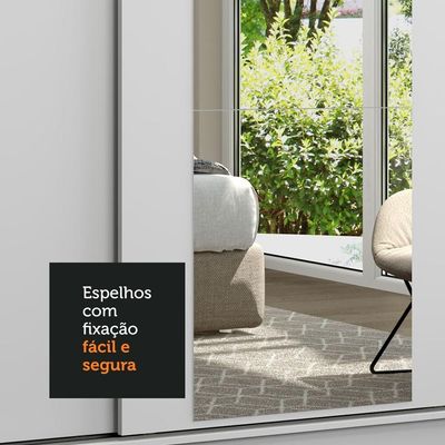 Kit Madesa com 3 Espelhos para Guarda-Roupa Incolor