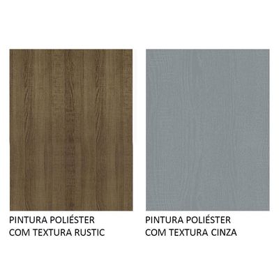 Armário Cozinha Compacta 165cm Rustic-Cinza Emilly 07