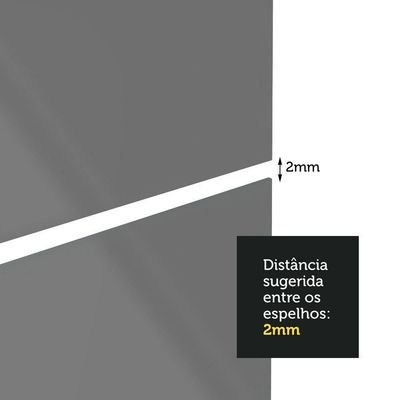 Kit Madesa com 6 Espelhos para Guarda-Roupa Incolor