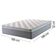 Colchão Casal Queen Molas Ensacadas Ômega 158X198X32Cm Cinza/Branco Hellen - Cinza / Branco