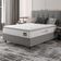 Cama Box Colchão Casal Espuma D33 Vangogh Pillow Top 138x188x67cm Branco-Cinza Hellen Suporta até 120kg por Pessoa
