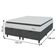 Cama Box Baú Colchão Casal Queen Molas Ensacadas City Pillow Top 158x198x64cm Branco-Preto Hellen Suporta até 110kg por Pessoa