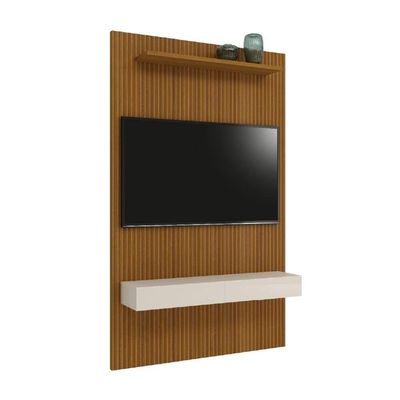 Painel TV Até 55" Ripado Egeo Com Nicho 1,35m Cedro