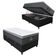 Cama Box Baú Solteiro Colchão Molas Ensacadas Pillow Top Maximus 88x188x69cm Cinza / Preto Gazin -