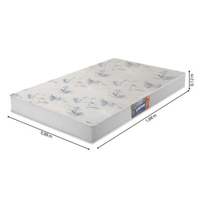 Cama Box Solteiro Colchão De Espuma 88x188x50cm Branco
