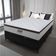 Cama Box Baú Casal Colchão Molas Pocket Ensacadas Tower 138x188x75cm Branco/preto Gazin