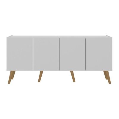 Rack Retrô Para Tv Até 50 Polegadas  Mp1071 Branco natural