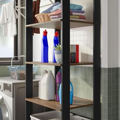 Estante Multiuso Para Lavanderia 59cm Rustic/preto