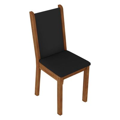Conjunto Sala Jantar Mesa Vidro 4 Cadeiras Rustic