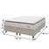 Cama Box Colchão Casal Queen Molas Ensacadas City Pillow Top 158x198x61cm Branco-Bege Hellen Suporta até 110kg por Pessoa