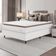 Cama Box Colchão Casal Molas Ensacadas City Pillow Top 138x188x61cm Linho Branco / Bege Hellen Branco/bg