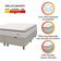 Cama Box Colchão Baú Casal King Molas Ensacadas City Pillow Top 193x203x64cm Bege Branco