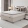 Cama Box Colchão Baú Casal King Molas Ensacadas City Pillow Top 193x203x64cm Bege Branco