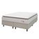 Cama Box Colchão Casal King Molas Ensacadas City Pillow Top 193x203x61cm Bege Branco Hellen