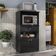 Balcão Multimóveis Multiuso Forno E Microondas Branco Ref. 4060g 2 Portas E 1 Gaveta - Preto Preto