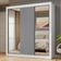 Guarda-roupa Casal 3 Portas Correr Espelhos Branco/cinza