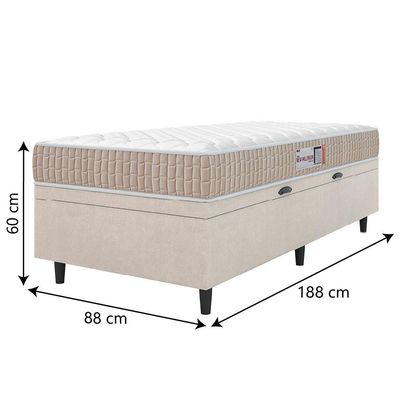 Cama Box Baú Solteiro Colchão Espuma D33 New Millenium