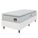 Cama Box Colchão Solteiro Espuma D33 Vangogh Pillow Top 88x188x67cm Linho Branco Hellen Branco