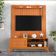 Rack Bancada Aruba Com Painel Para Tv Até 55 Polegadas Egeo Cedro Ripado Impressão 3d Edn Cedro