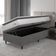 Cama Box Baú Colchão Solteiro Molas Ensacadas City Pillow Top 88x188x64cm Branco-Preto Hellen Suporta até 110kg por Pessoa