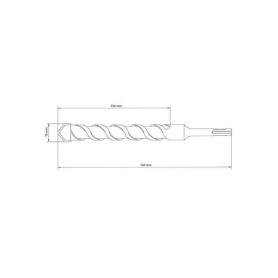 Broca Para Concreto 10x160 Mm Tramontina Em Aço Especial Com Encaixe Sds Plus
