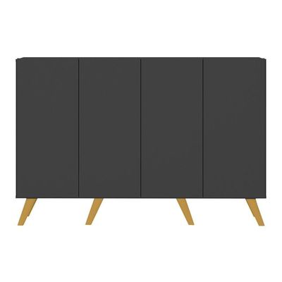 Aparador Buffet 4 Portas Alemanha Br3556 Preto