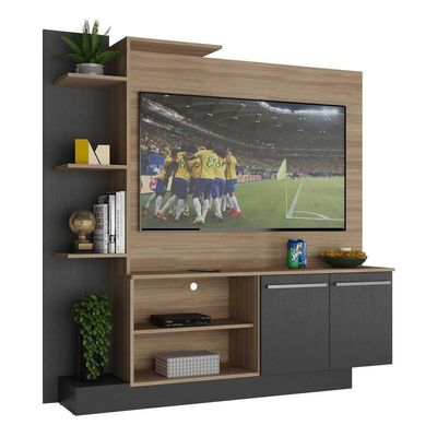 Estante+Painel Tv 55" E França Br2473 Duna/Preto